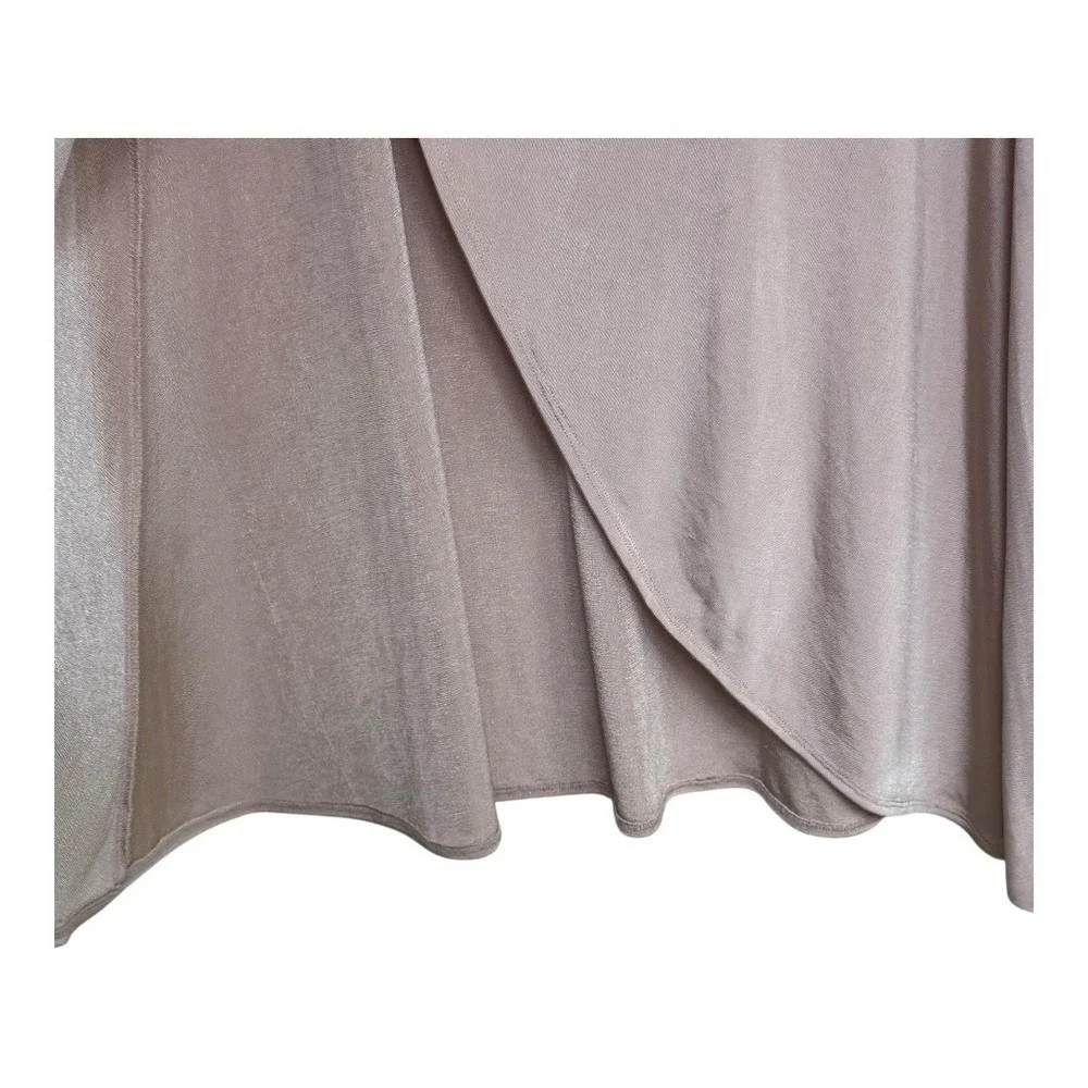 Free People Skirt Women's Small‎ S Midi Wrap Drape Faux Crossover Blush Pink - Picture 6 of 9
